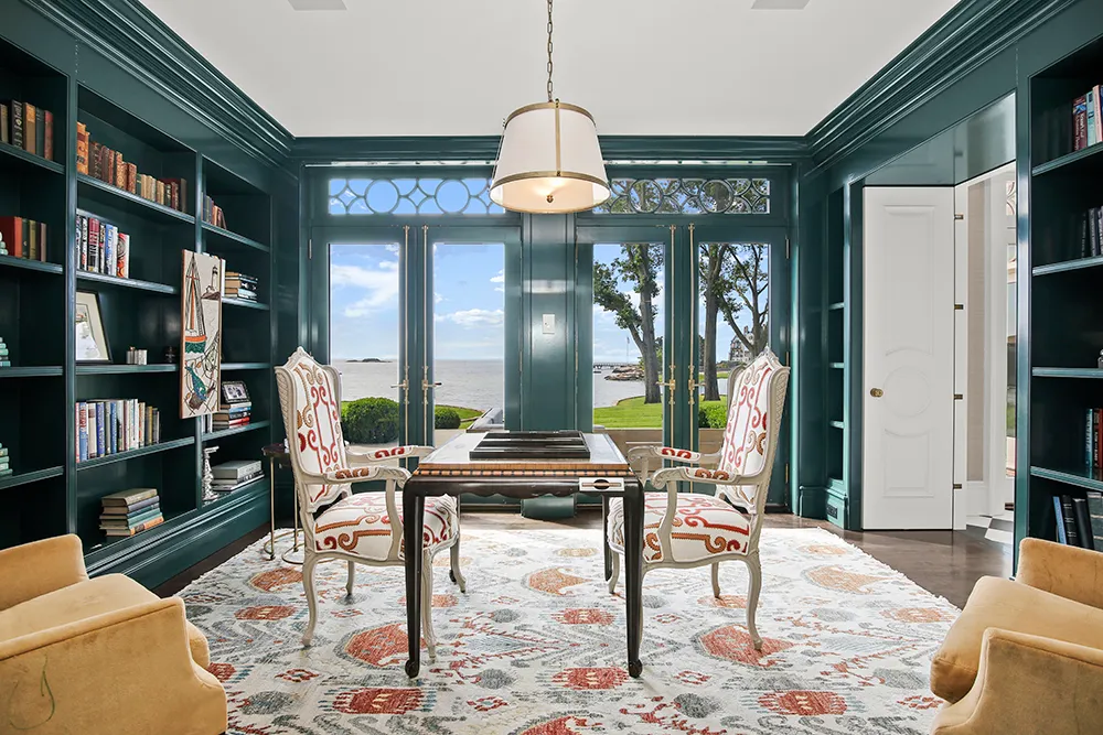 Waterfront library — listing interior